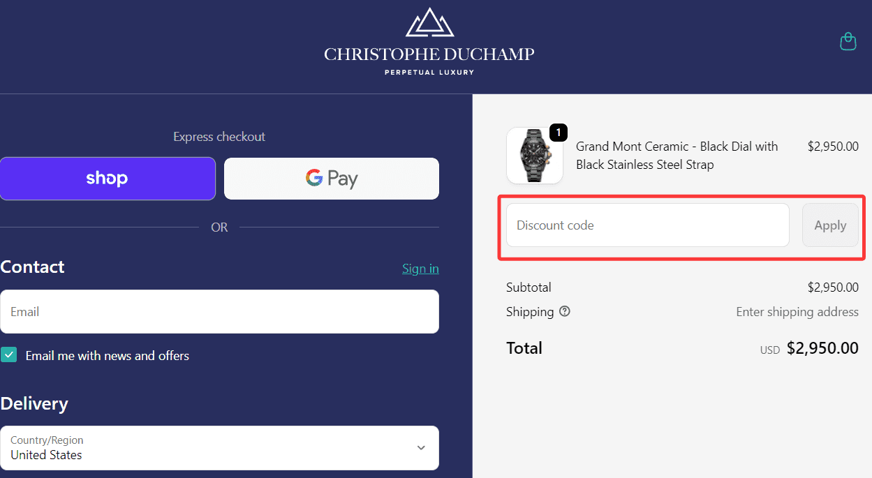 how to use Christophe Duchamp coupons