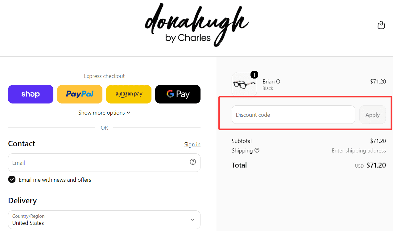 how to use Donahugh Eyewear coupons