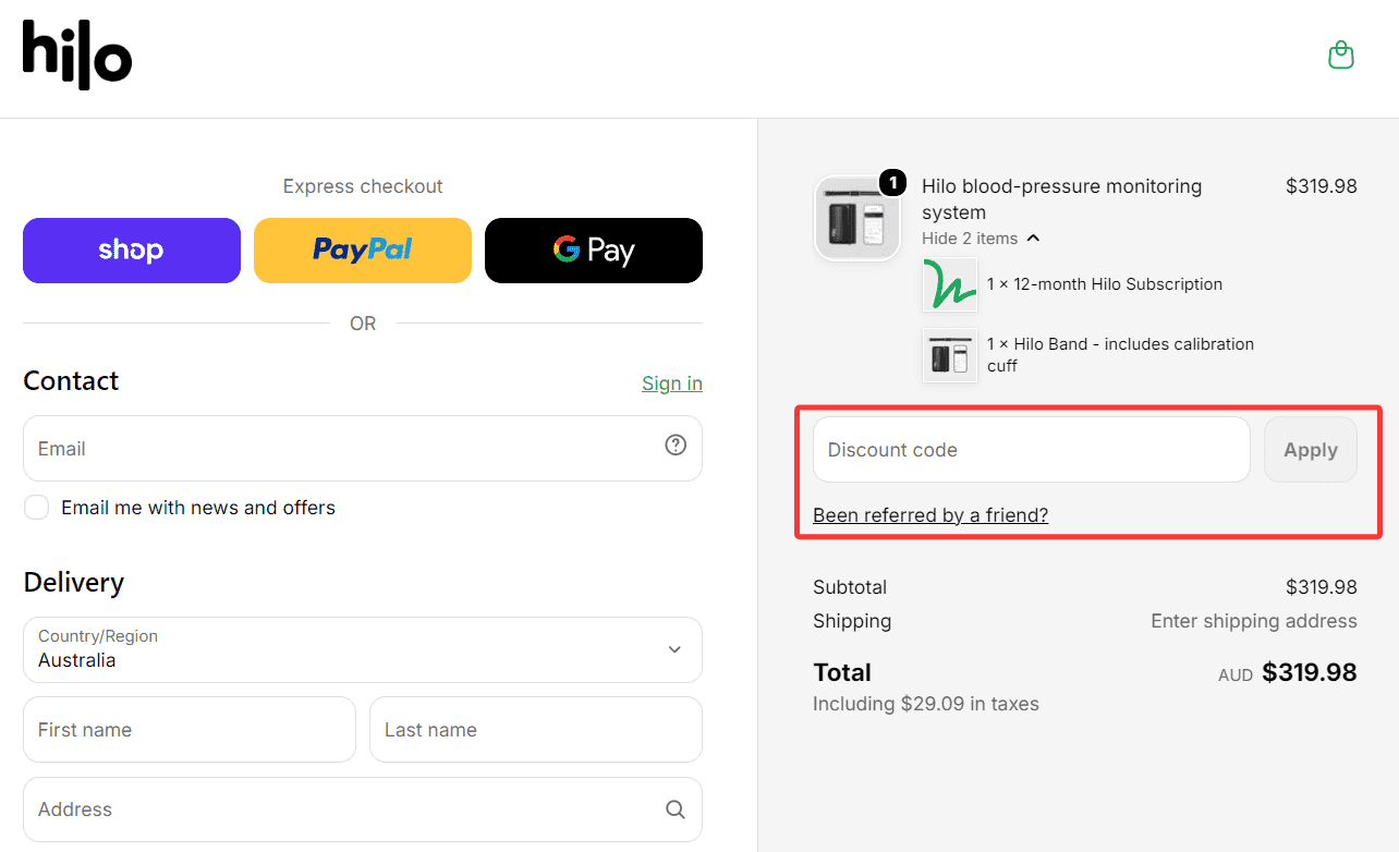 how to use Hilo coupons