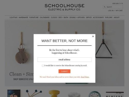 Schoolhouse Electric & Supply Promo Codes & Coupons