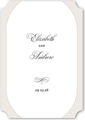 Enclosure Cards: Elegant Essence Wedding Enclosure Card, Gray, Pearl Shimmer Cardstock, Ticket