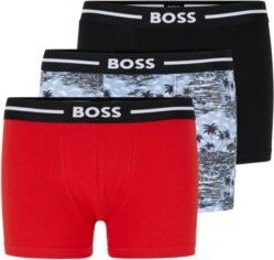 Three-pack of stretch-cotton trunks with logo waistbands-AB