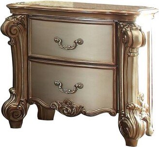 Vendome Nightstand Gold Patina/Bone Finish