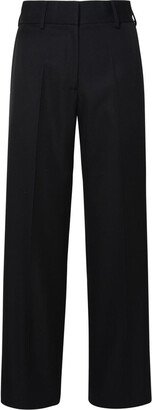 Black wool blend pants