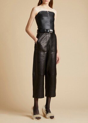 The Hewey Pant in Black Leather