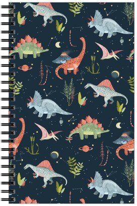 Notebooks: Dinosaur Cosmic Night - Multi Notebook, 5X8, Multicolor