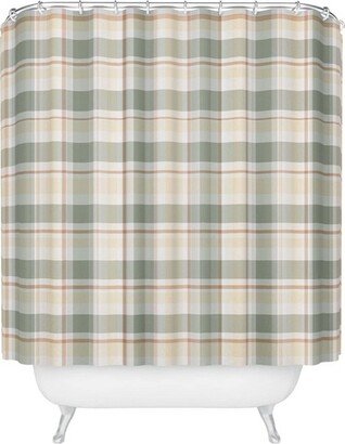 Light Cottage Plaid Shower Curtain