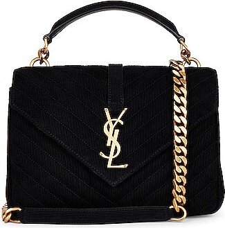 Medium College Chain Bag in Black