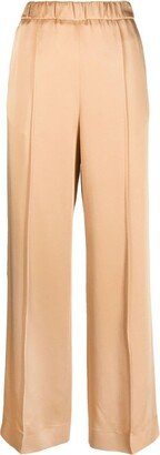 Wide-Leg Satin Trousers