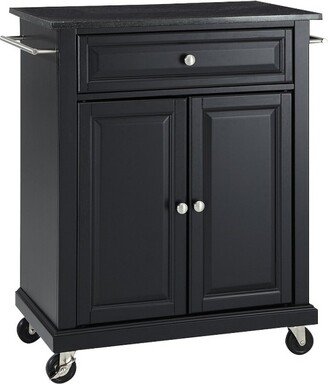 Granite Top Portable Kitchen Cart