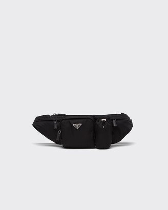 Re-nylon And Saffiano Leather Belt Bag-AB