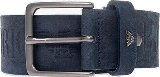 Logo Embossed Buckle Belt-AA