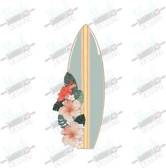 Floral Surfboard Cookie Cutter