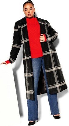 Women's Plus Size Checkmate Coat - - 12 Plus