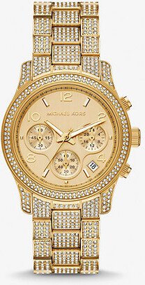 Runway Pavé Gold-Tone Watch