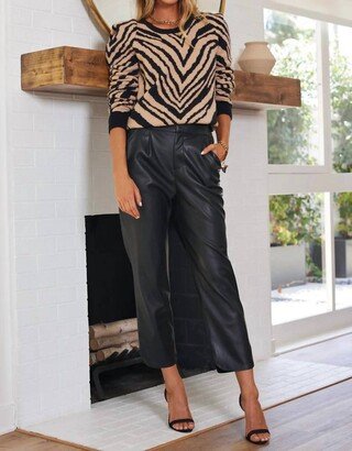 Alejandra Vegan Leather Pant in Black