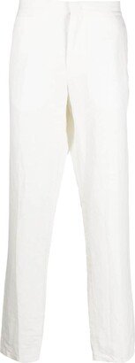 Straight-Leg Linen Chino Trousers