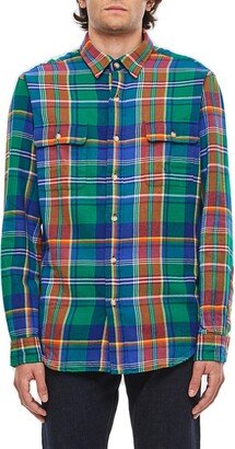 Plaid Checked Curved Hem Shirt