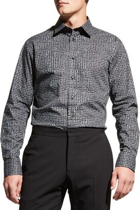 Men's Geometric Dress Shirt