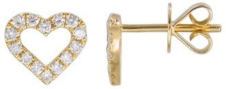 Sabrina Designs 14K 0.21 Ct. Tw. Open Heart Earrings