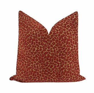 Ruby & Gold Cheetah Chenille Double Sided Throw Pillow Cover, ,