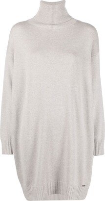 Roll-Neck Cashmere Dress