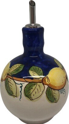 Ceramic Olive Oil Bottle, Decanter, Evoo Cruet Made in Italy Pottery-AB