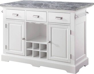 Zermatt Kitchen Island White - Steve Silver Co.