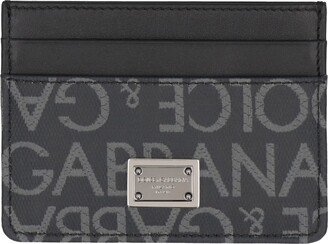 Logo Detail Leather Card Holder-AA