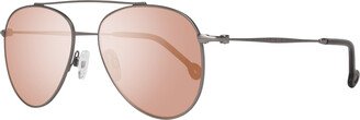 Hally & Son Gray Unisex Sunglasses