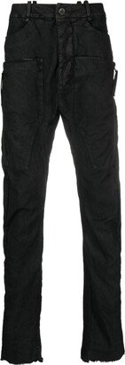 Mid-Rise Straight-Leg Trousers-BX