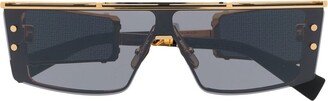 Logo-Embossed Square-Frame Sunglasses