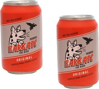 Silly Squeaker Beer Can Barkate, 2-Pack Dog Toys