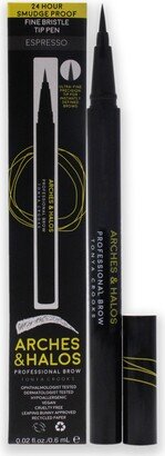 Fine Bristle Tip Pen - Espresso by Arches and Halos for Women - 0.02 oz Eyebrow Pen