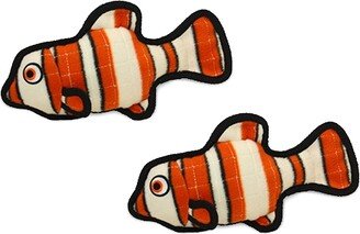 Tuffy Ocean Creature Fish Orange, 2-Pack Dog Toys