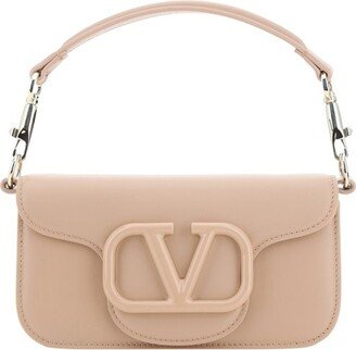 VLogo Plaque Foldover Top Shoulder Bag-AI