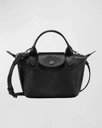 Le Pliage Cuir XS Leather Top-Handle Bag