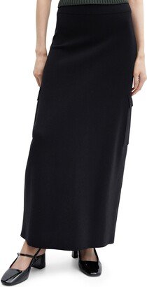 Knit Cargo Pocket Maxi Skirt