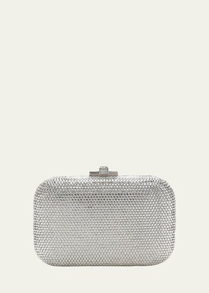 Crystal Slide-Lock Clutch Bag, Champagne-AA