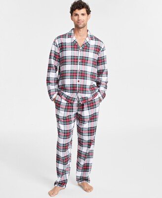 Matching Family Pajamas Men's Big & Tall Stewart Plaid Notch Collar Pajama Set, Created for Macy's