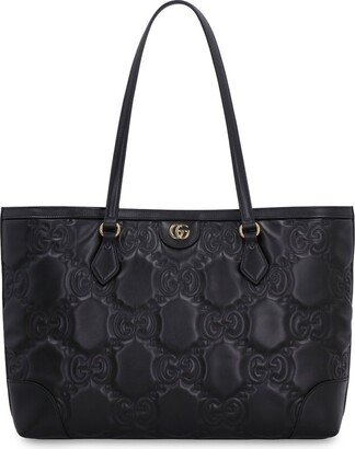 GG Quilted Open-Top Tote Bag