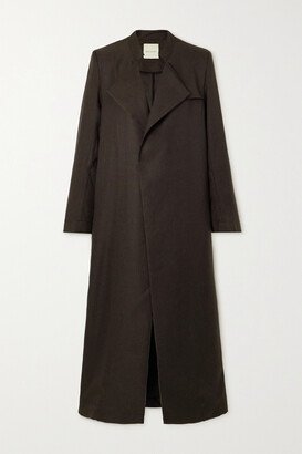 Rana Recycled-twill Trench Coat - Brown