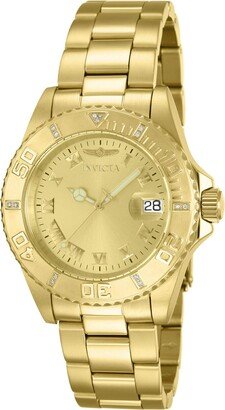 Women's 12820 Pro Diver Gold Dial Diamond Accented Watch