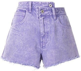 Washed Denim Shorts-AA