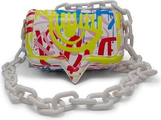 Eyelike Printed Chain Linked Crossbody Bag