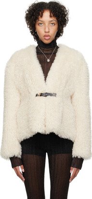 Off·White Belted Faux-Shearling Jacket