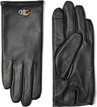 Oval Logo Leather Touch Glove (Black) Gore-Tex Gloves