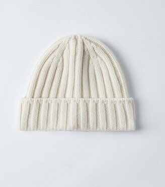 Cashmere Ribbed Beanie