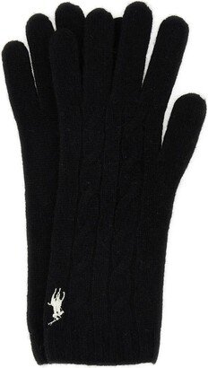 Black Wool Blend Gloves