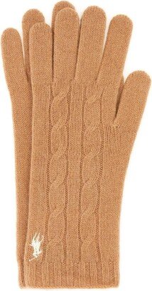 Camel Wool Blend Gloves